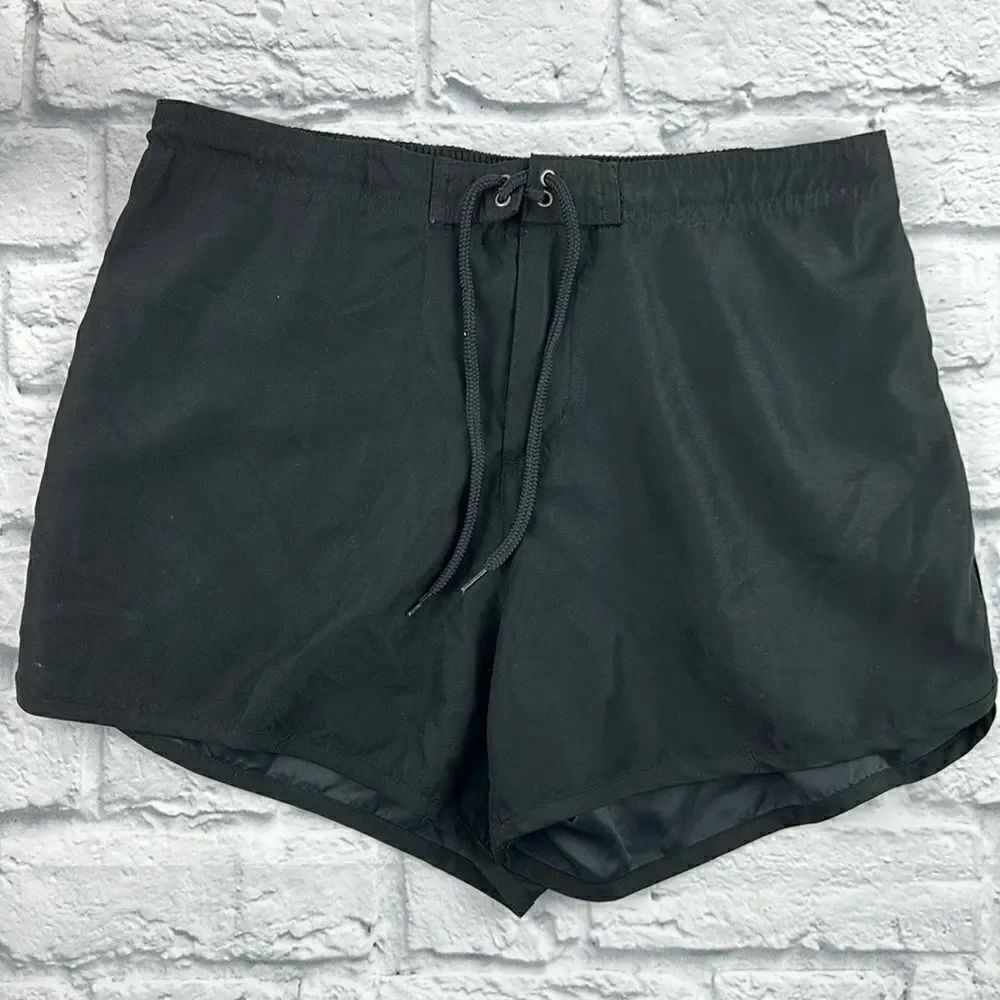 Catalina Womens Black Elastic Drawstring Waist Casual Shorts Size Small (4-6)